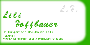 lili hoffbauer business card